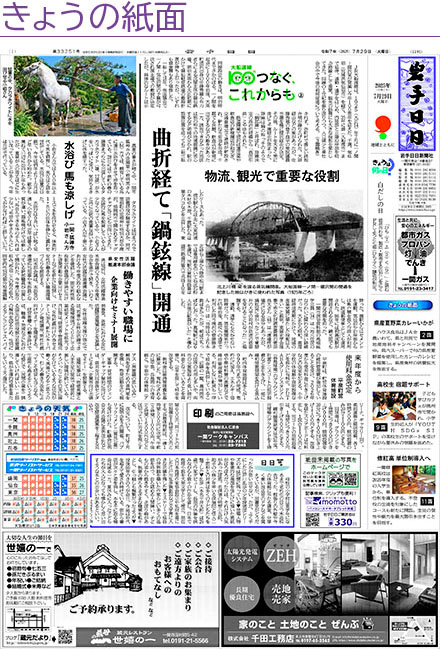 きょうの紙面