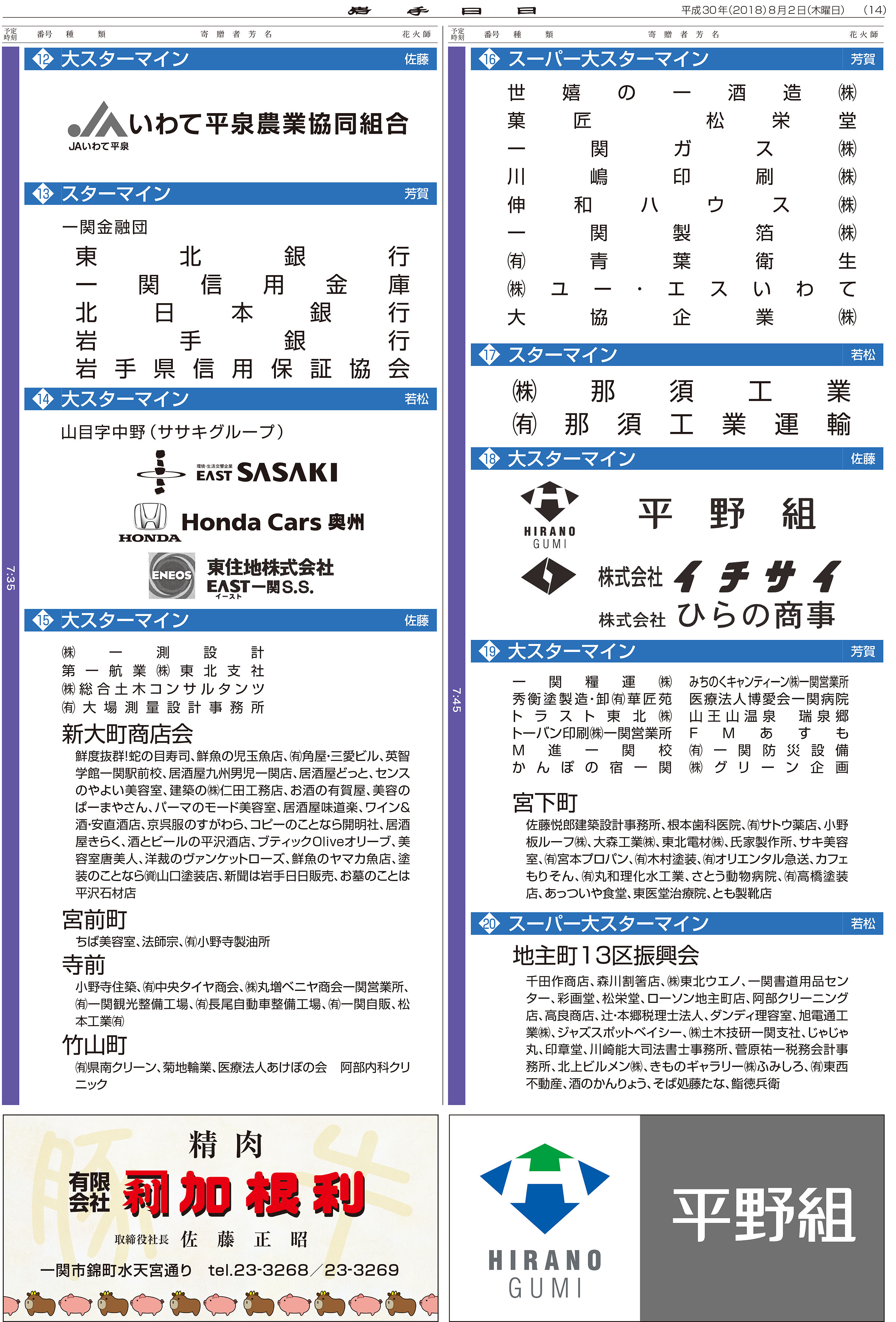 第67回いちのせき夏まつり
