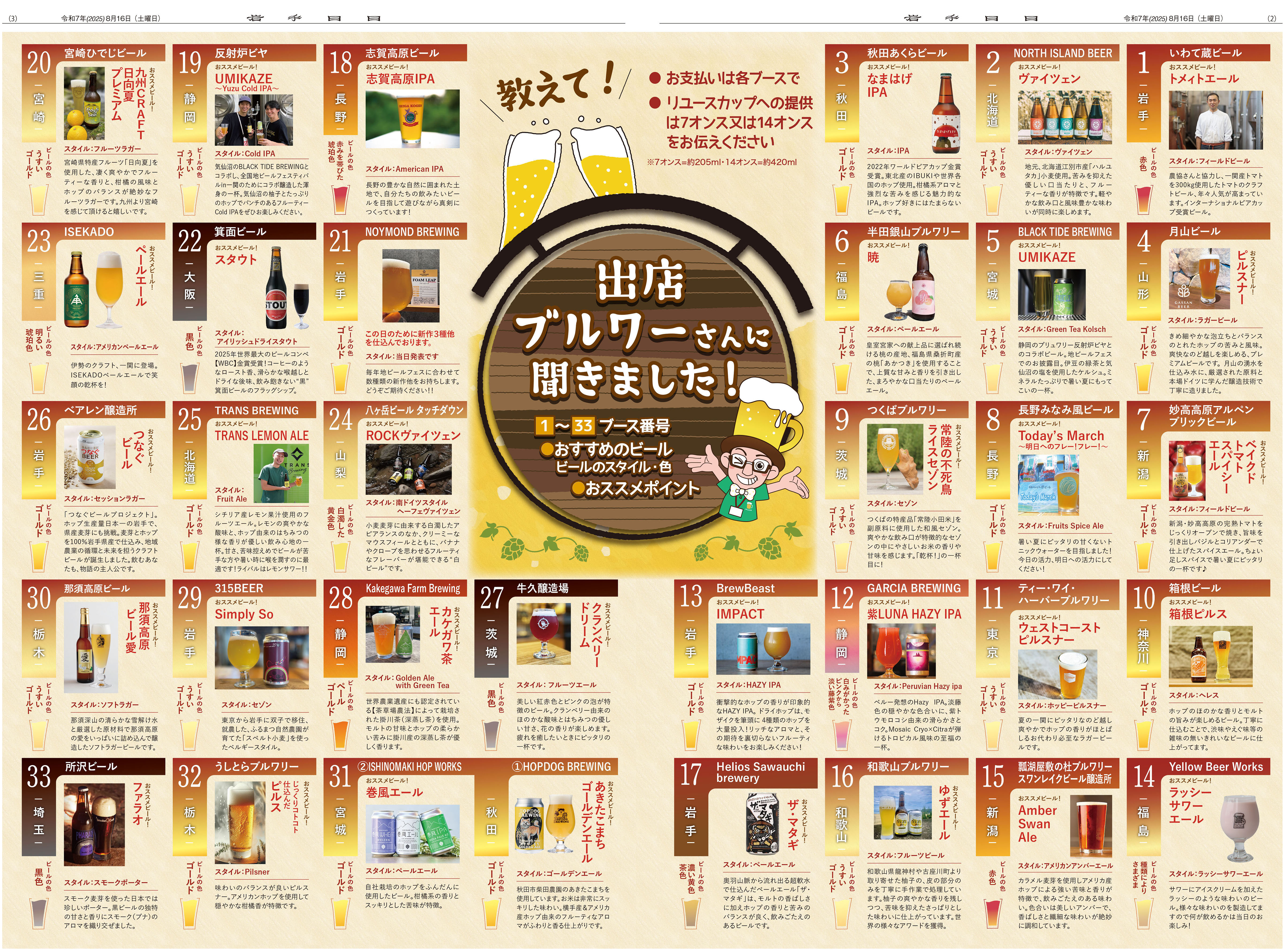 全国地ビールフェスin一関ガイドブック
