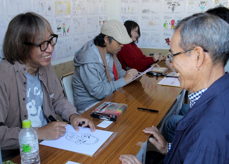 人気漫画家が似顔絵 盛岡でふっこうふれあい祭り 熱心なファンら行列 岩手 Iwanichi Online 岩手日日新聞社