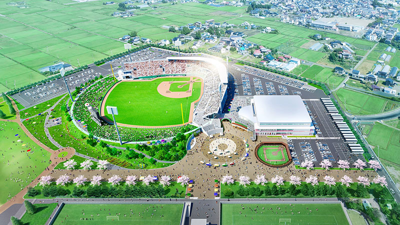 盛岡南公園野球場 世代集う多目的球場 盛岡 県共同整備 ２３年４月供用開始予定 Iwanichi Online 岩手日日新聞社