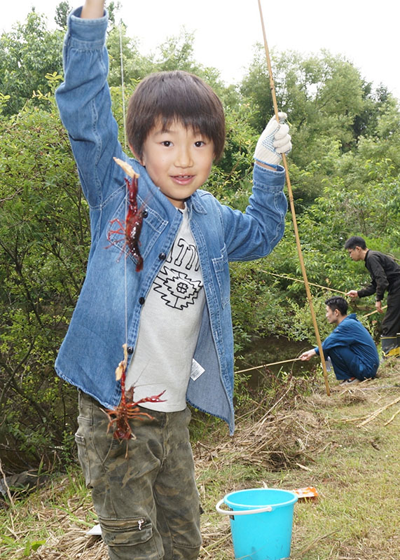 ザリガニ釣って生態系守れ メダカの里奉仕活動 花巻 Iwanichi Online 岩手日日新聞社