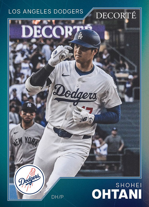 Decorte ドジャース トレーディングカード　大谷翔平　フレディー　テオスカ コーセー、大谷選手のトレカを現地観戦者に配布 デコルテポーズ